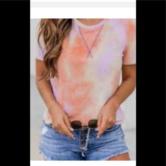 Pink Lily Rest and Relaxation oversized tie dye tee shirt, Size Small - Picture 2 of 11